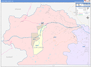 Clear Creek Wall Map Color Cast Style